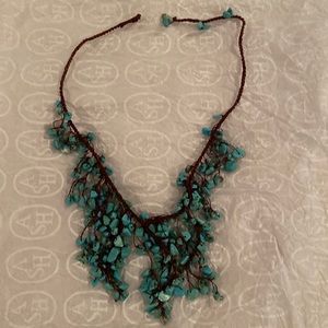 Turquoise cascading necklace